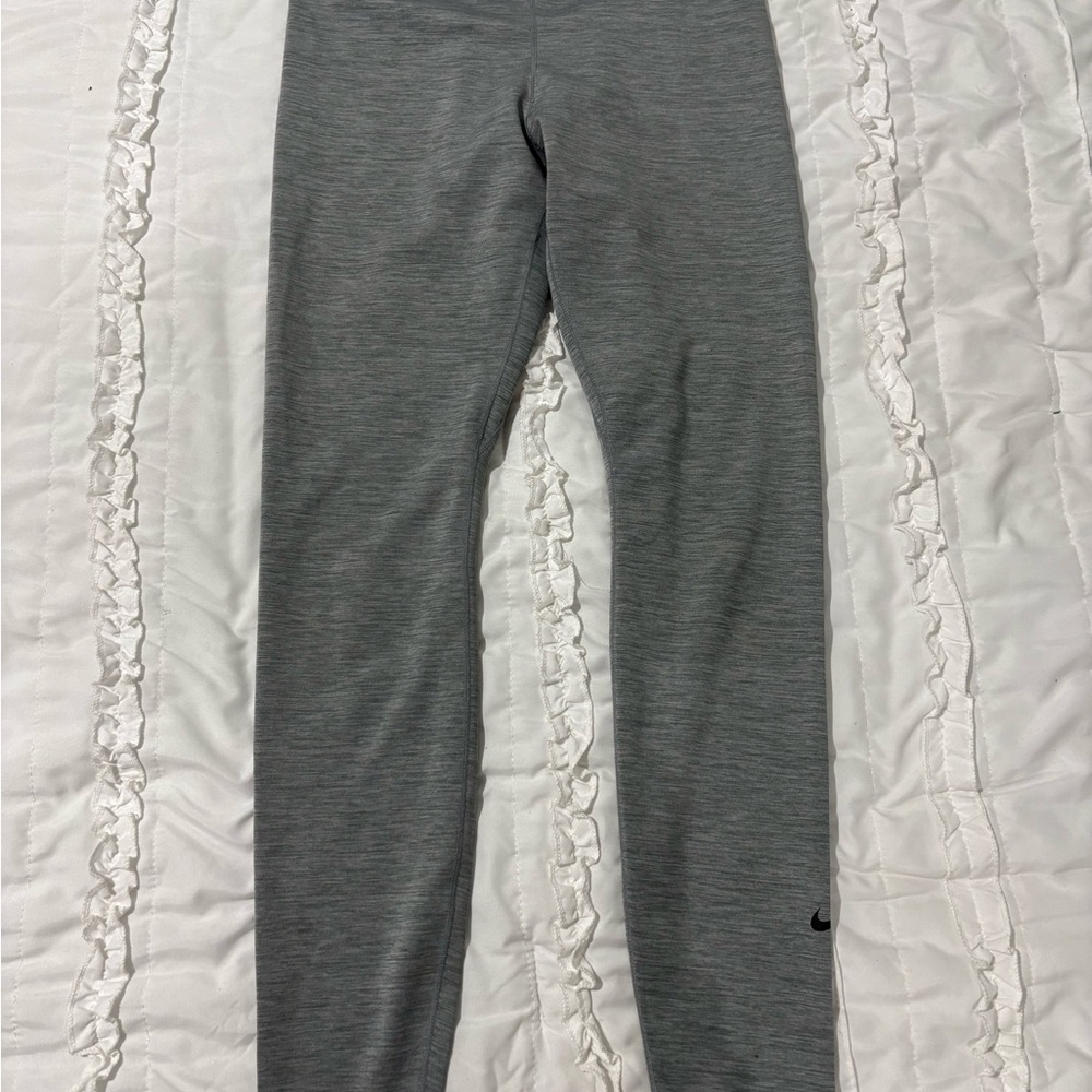 NIKE ONE DRI Fit WOMENS TRAINING TIGHT FIT MID R LEGGINGS Gray Running